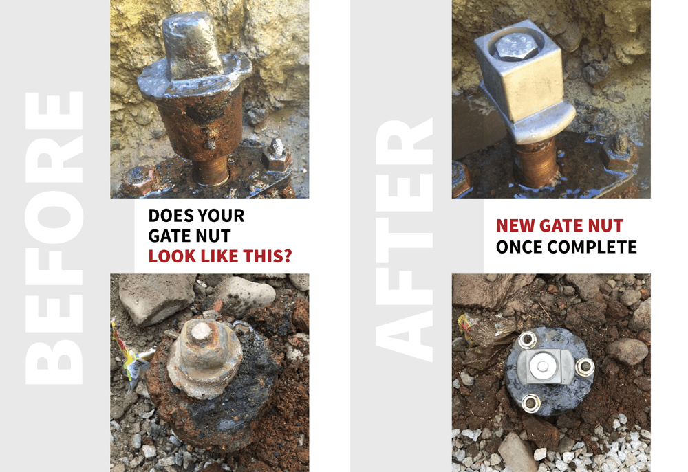 Gate Nut Replacement - Before & After